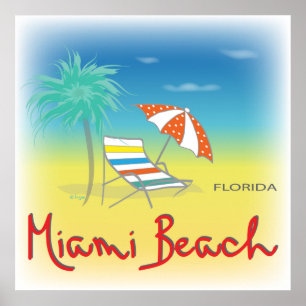 Póster Miami Beach, presidente da FL