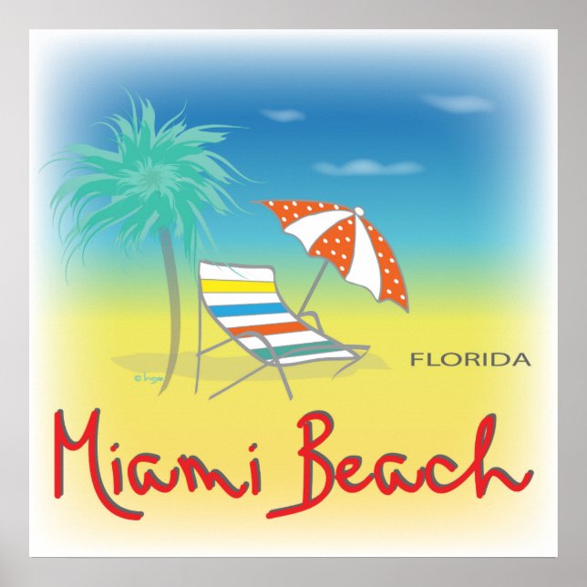 Póster Miami Beach, presidente da FL (Frente)
