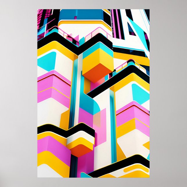 Poster Miami Nice 1980 Ken Gage Retrowave (Frente)
