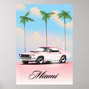 Poster Miami Pink Sunset