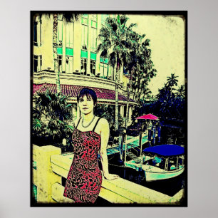 Póster Miami Vice (estilo do GTA)