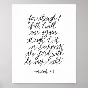 Poster Micah 7:8 Bíblia com dispositivos portáteis