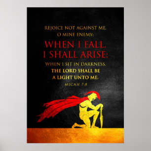 Poster Micah 7:8 Bíblia Verso