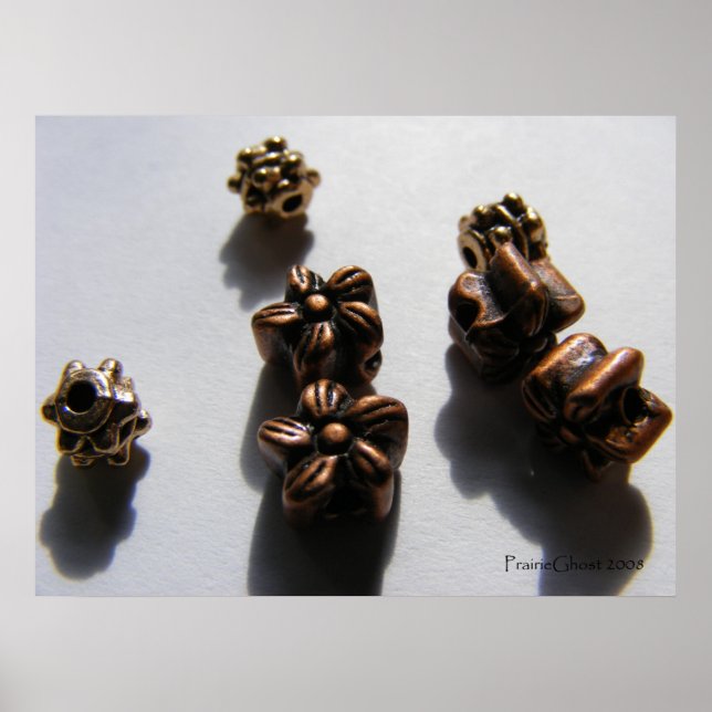 Poster Miçangas metálicas 1 (Frente)