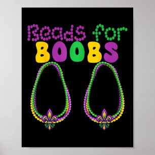 Poster Miçangas Para Pão Colorido De Mama Mardi Gras Para