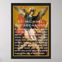 Michael, a Oração Arcanjo com Texto Branco