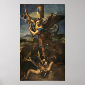 Póster Michael e a Satã - Raphael