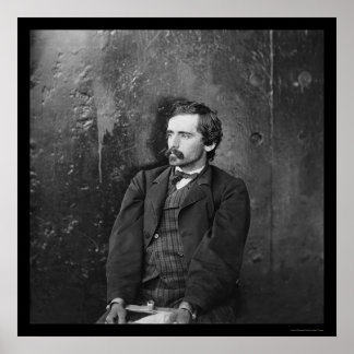 Póster Michael O'Laughlin, Conspirador de Lincoln 1865
