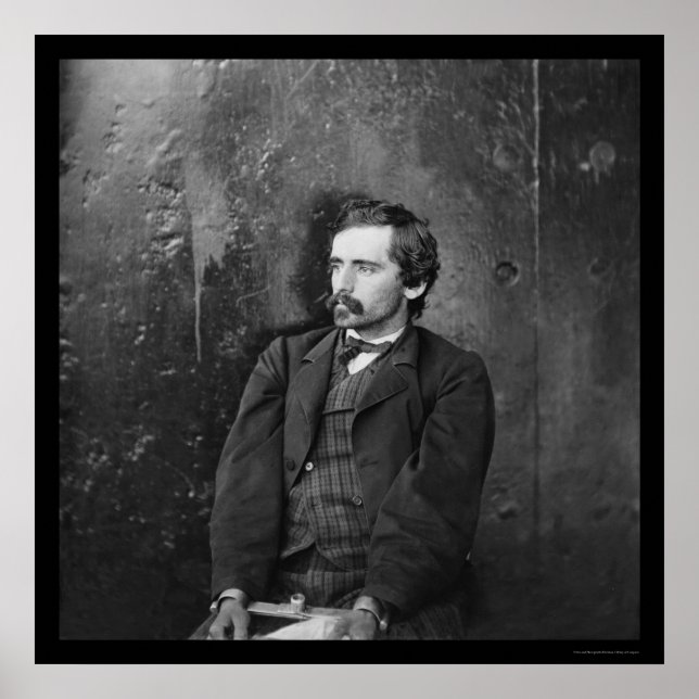 Póster Michael O'Laughlin, Conspirador de Lincoln 1865 (Frente)