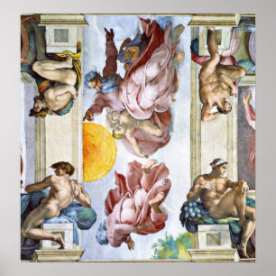Poster Michelangelo - A criação da lua do sol e das estre