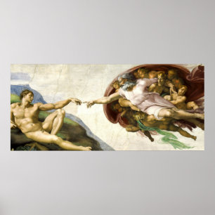Póster MICHELANGELO - A criação de Adam 1512