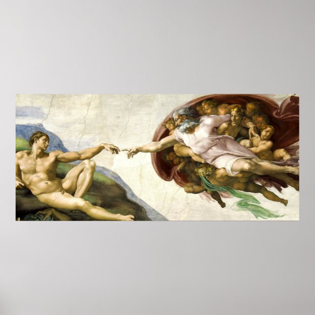 Póster MICHELANGELO - A criação de Adam 1512 (Frente)