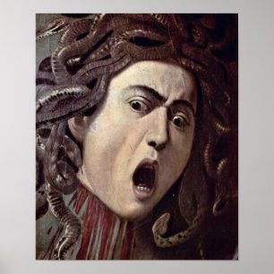 Póster Michelangelo a Dinamarca Caravaggio - cabeça do