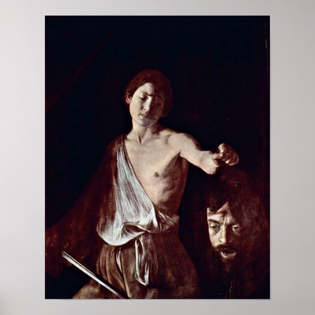 Póster Michelangelo da Caravaggio - David e Golias (Frente)