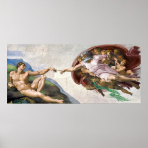 Poster Michelangelo é a criação de Adão