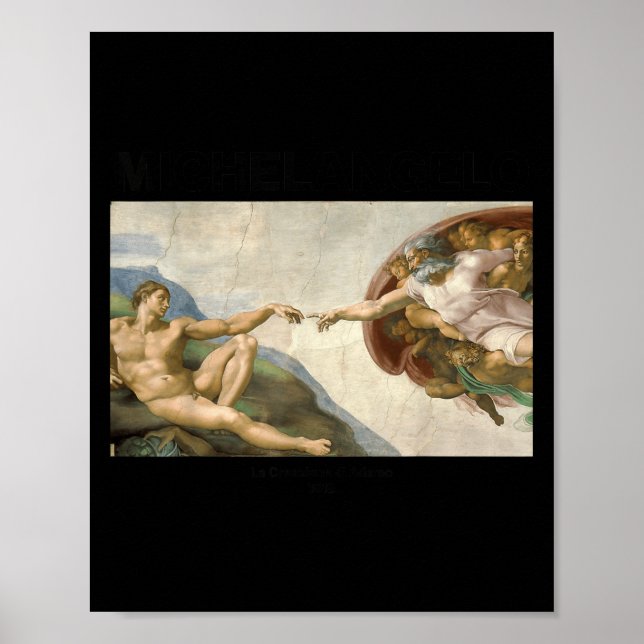 Poster Michelangelo - The Creation Of Adam _ Famous Paint (Frente)