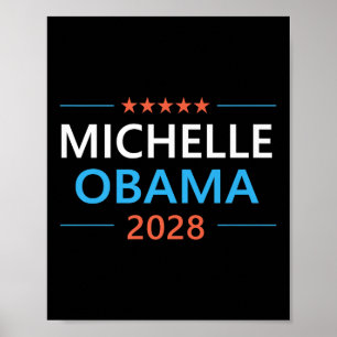 Poster Michelle Obama 2028 Para A Eleição Do Presidente D