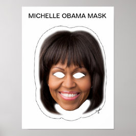 Póster Michelle Obama Mask