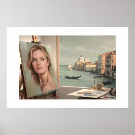 Poster Michelle Pfeiffer Retrato em Andamento - Pastel