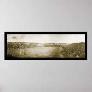 Póster Michigan contra a foto 1905 do futebol de