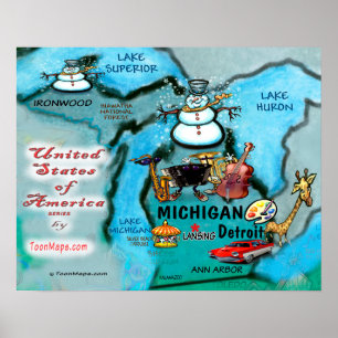 Póster Michigan EUA