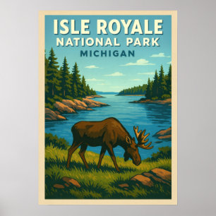 Poster Michigan Isle Royale National Park V01