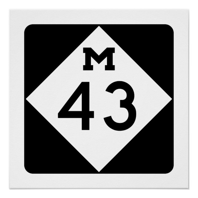 Póster Michigan M-43 (Frente)