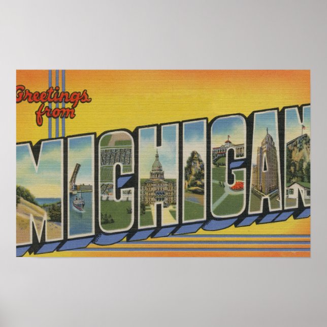 Poster MichiganLarge - Letra ScenesMichigan (Frente)