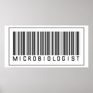 Póster Microbiologista do código de barras