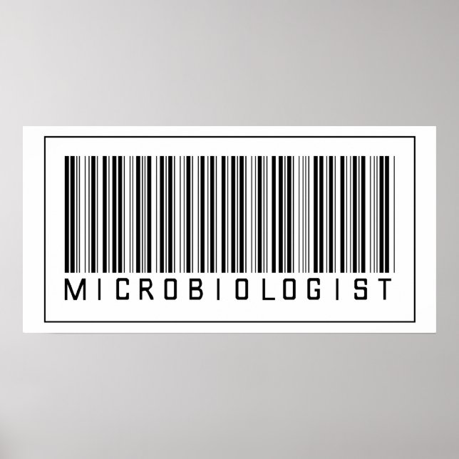 Póster Microbiólogo Barcode (Frente)