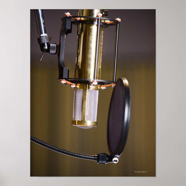 Póster Microfone no Studio (Frente)