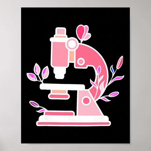 Poster Microscópio Floral de Laboratório de Ciências Biól (Frente)