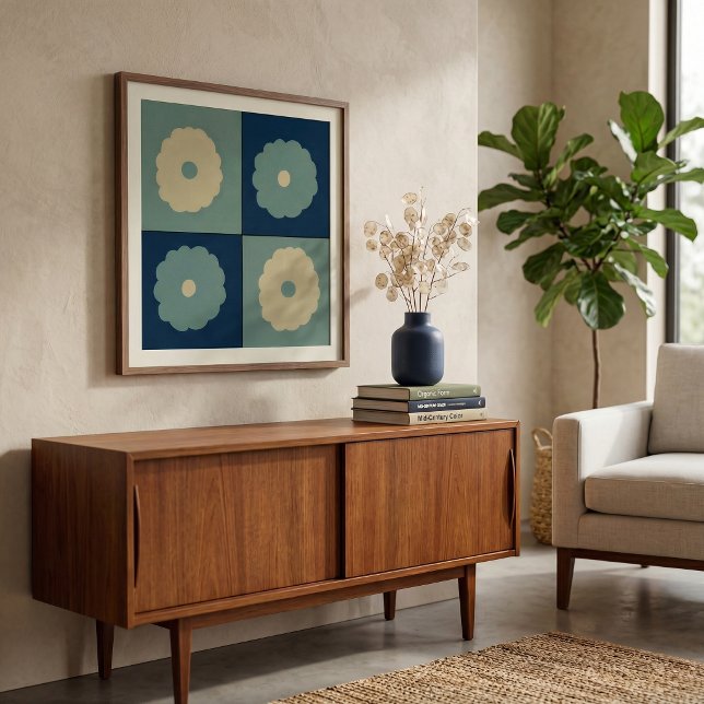 Poster  Mid-century modern geometric abstract boho shapes (Criador carregado)