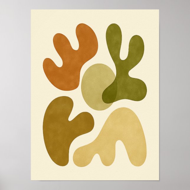 Poster Mid Century Modern Organic Abstraction (Frente)