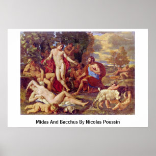 Poster Midas E Bacchus Por Nicolas Poussin