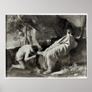 Póster Midas na fonte do rio Pactolus