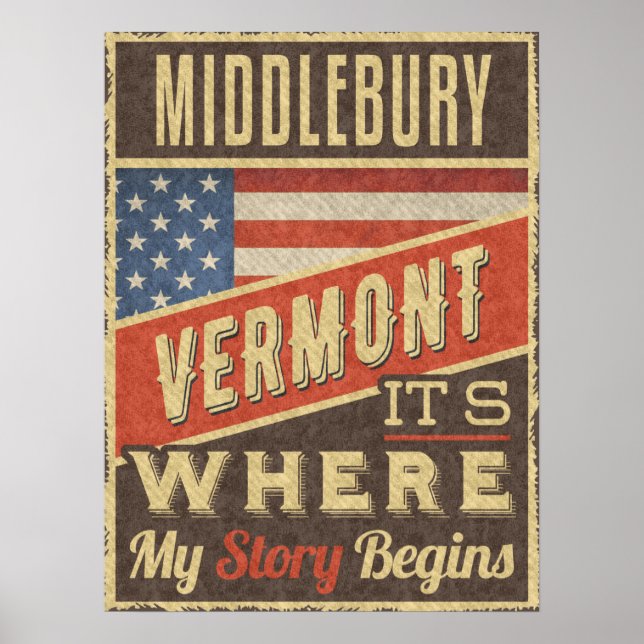 Poster Middlebury Vermont (Frente)