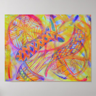 Poster Mídia abstrato vívida