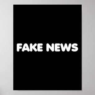 Poster Mídia Política de Notícias Falsas Apoiador de Trum