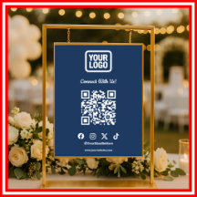 Mídia Social Conecte-se Conosco Instagram Navy QR