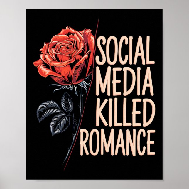 Poster Mídia Social Matou Meme de Romance do Dia dos Namo (Frente)