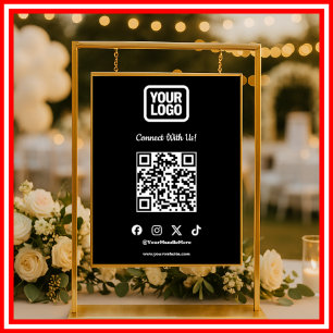 Poster Mídias Sociais Conecte-se Conosco Instagram TikTok