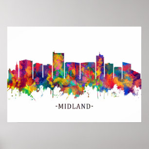 Poster Midland Texas Skyline