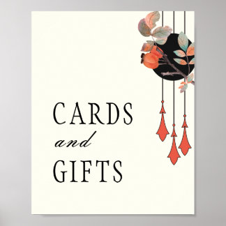 Poster Midnight Autumn Cards & Gifts Reception Sign