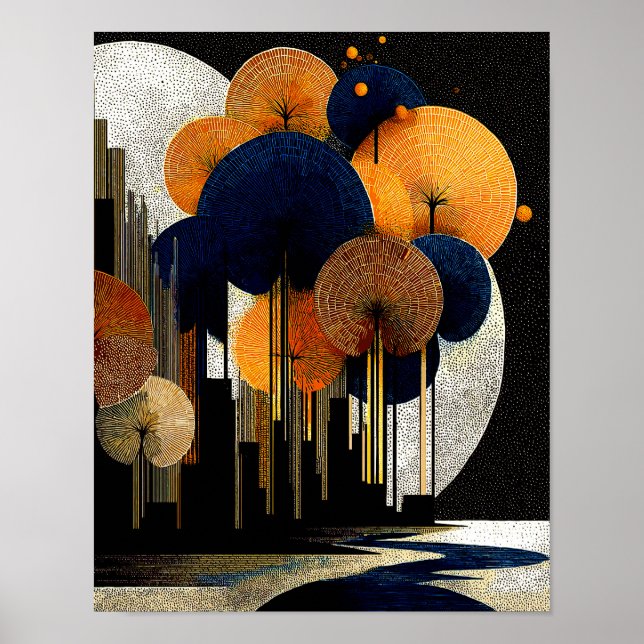 Poster Midnight Forest #17 - Download Digital 4x5 (Frente)