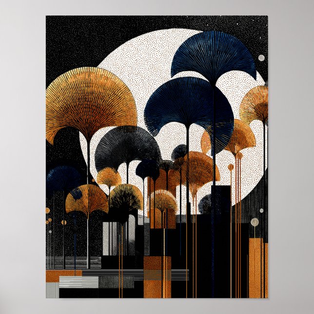 Poster Midnight Forest #6 - Download Digital 4x5 (Frente)