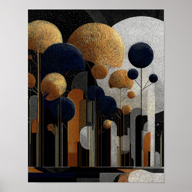 Poster Midnight Forest #9 - Download Digital 4x5 (Frente)