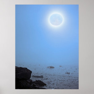 Poster Midnight Moon   Arctic, Svalbard