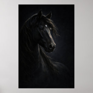 Poster Midnight Sky Arte de Cavalo Cartaz