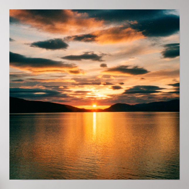 Poster Midnight Sun, Noruega norte (Frente)